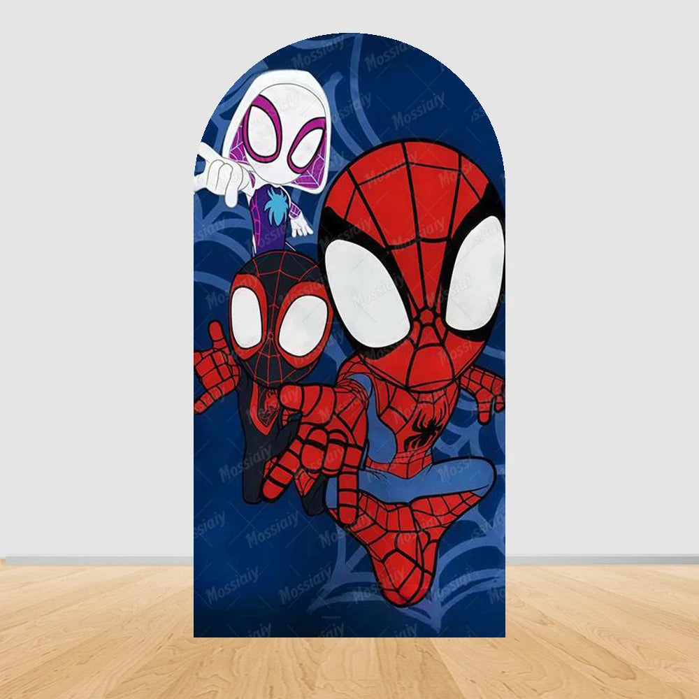 Arch Backdrop | Spider-Man Theme | Polyester | Customized