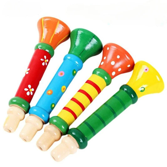 1pc Wooden Trumpet Education Toy Safe Non-toxic Trumpet Piccolo - ToylandEU