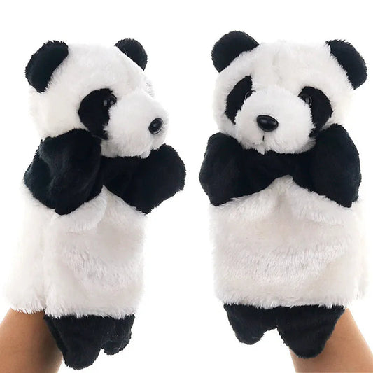 25cm Panda Plush Hand Puppet Animal Stuffed Doll Soft Glove - ToylandEU