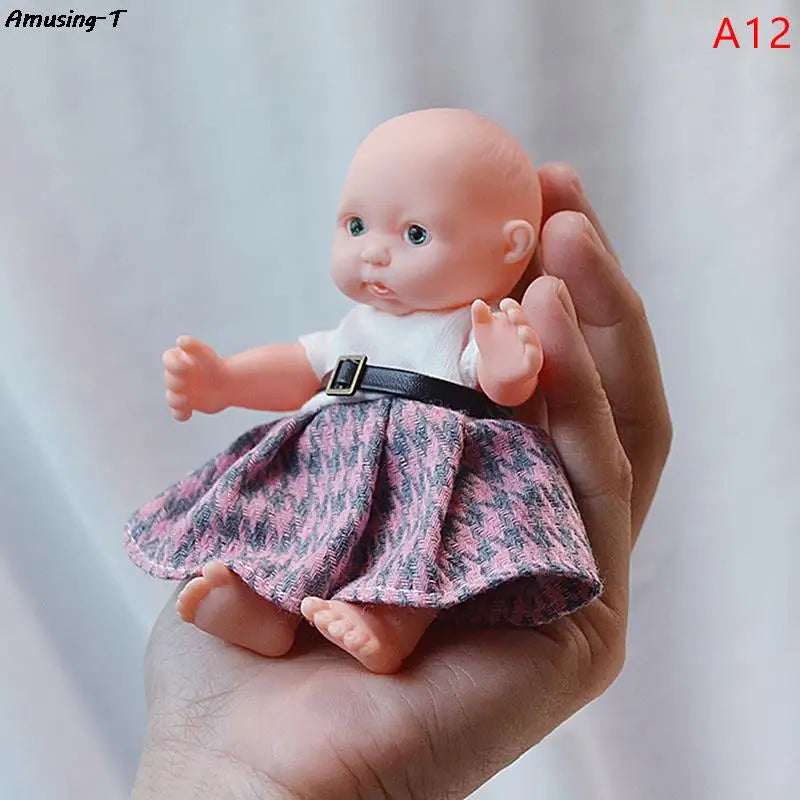 Mini Silicone Reborn Dolls 12cm Realistic Baby Doll Toy