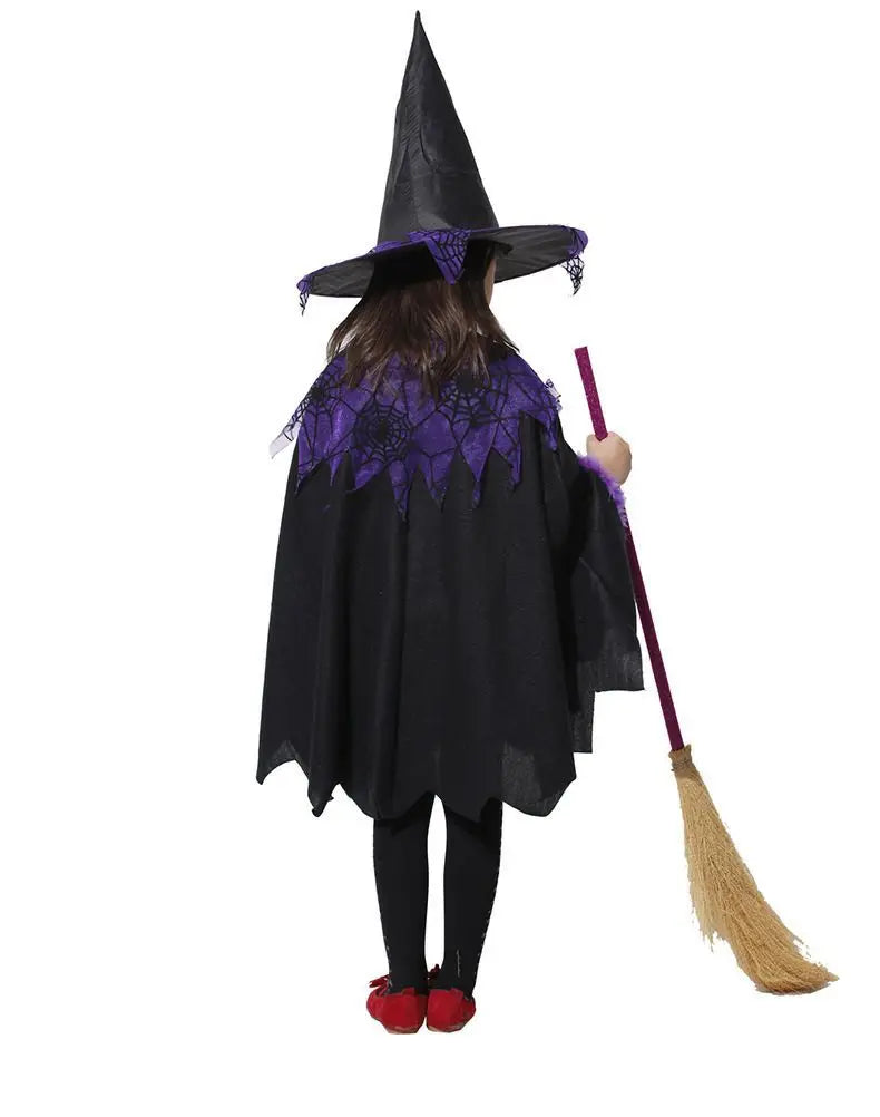 Enchanting Girls' Witch Cloak - Perfect for Halloween and Celebrations