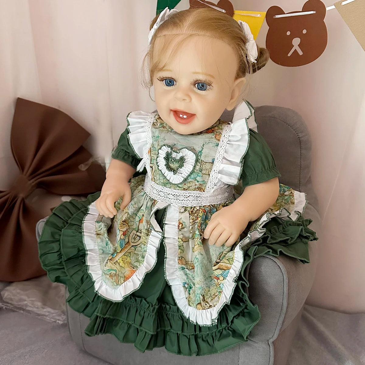 23-Inch Handmade Lifelike Reborn Baby Doll with Magnetic Pacifier - ToylandEU