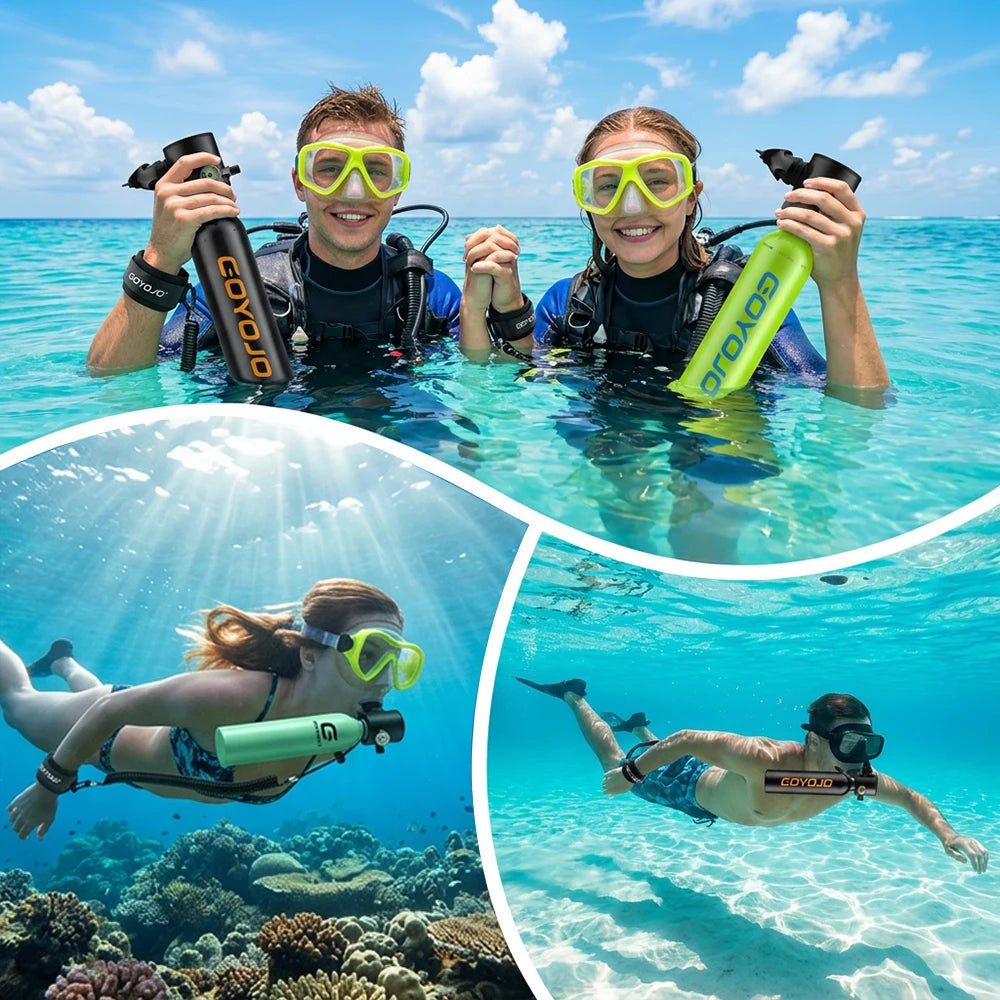 Mini Scuba Tank | 0.5L Capacity | Backup Air | Portable Diving Tank