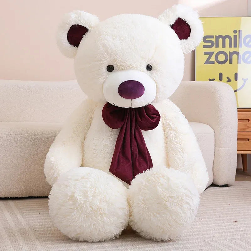 Bear Plush Pillow Bowknot Soft Premium Gift For Kids - ToylandEU