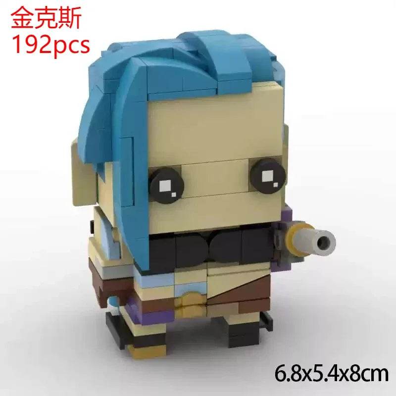 Battle Of Two Cities Moc Brickheadz Jinx Vi Ekko Toy Set - ToylandEU