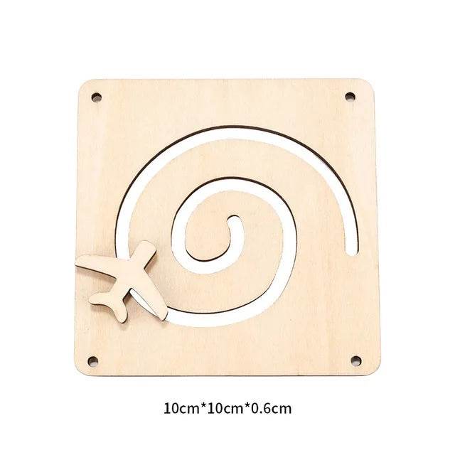 DIY Montessori Busy Board Wooden Toy Animal Alarm Clock Mirror Sensory Educational Unlock Toy - ToylandEU