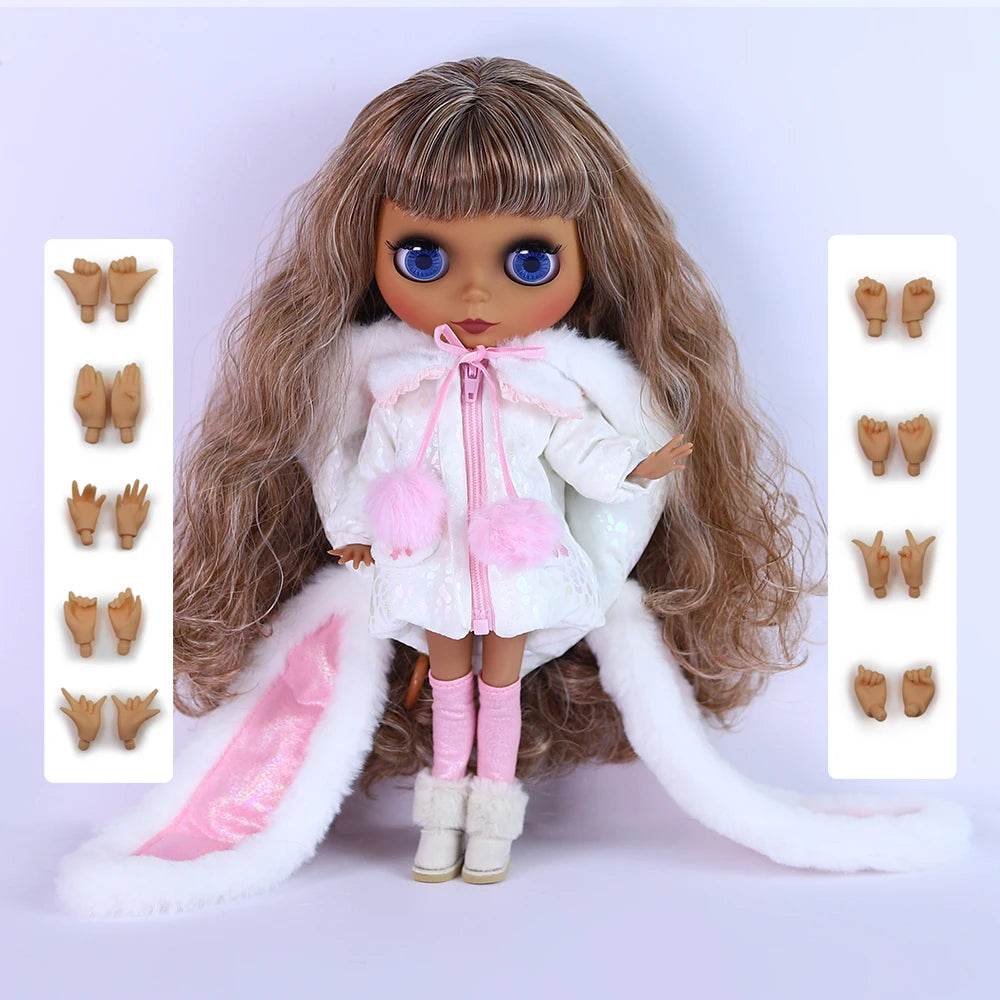 ICY DBS Blyth Doll 1/6 Joint 30cm Black Skin Matte Face Fashion Set Doll BJD Toy Gift - ToylandEU