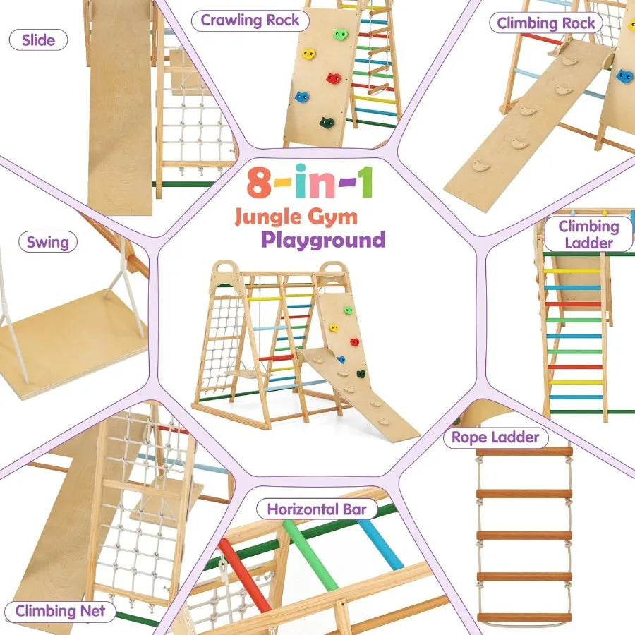 Montessori Indoor Jungle Gym Eight In One Playground For Toddlers