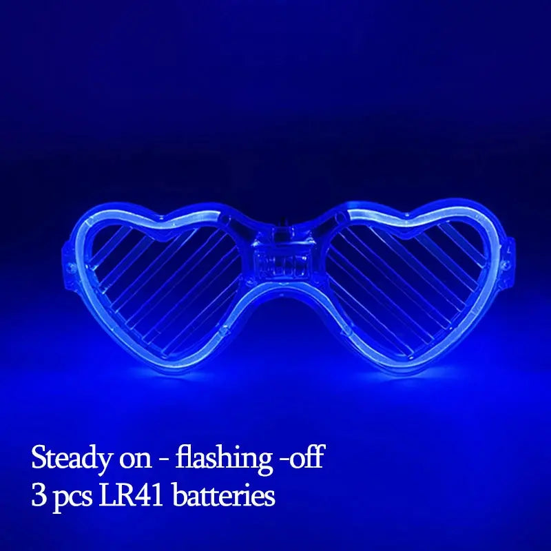 New Acrylic Luminous Glowing Cyberpunk Glasses LED Light Up Halloween Party Glasses Bar Club Props Neon Glasses Supplies - ToylandEU