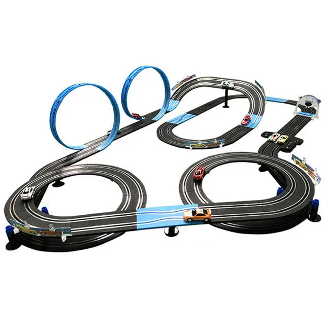Remote Control Car Racing Track Set With Double Cars