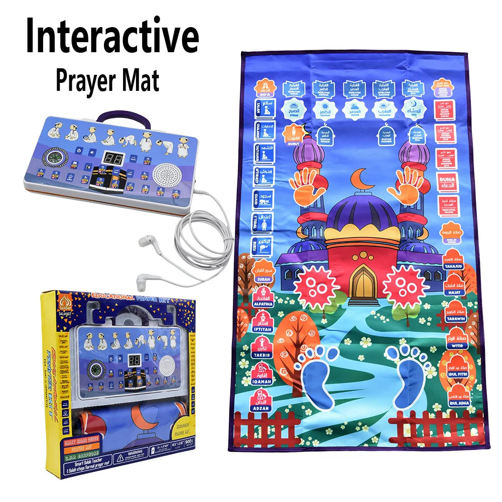 Interactive Islamic Prayer Mat With Digital Speaker For Kids
