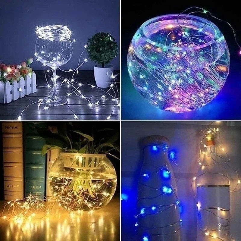 Fairy String Lights | Battery Powered | Warm White LEDs | 3 Lighting Modes Party Decor