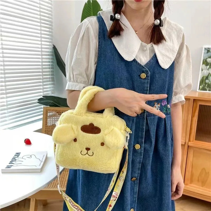 Sanrio Plush Crossbody Bag with Kuromi, Cinnamoroll, and My Melody - ToylandEU