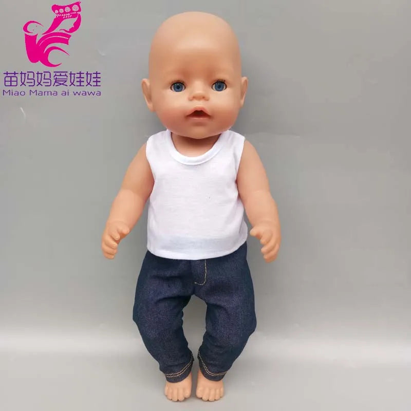 40cm Baby Doll Sock for Underwear Doll Headwear 43cm Doll Bib Hat - ToylandEU