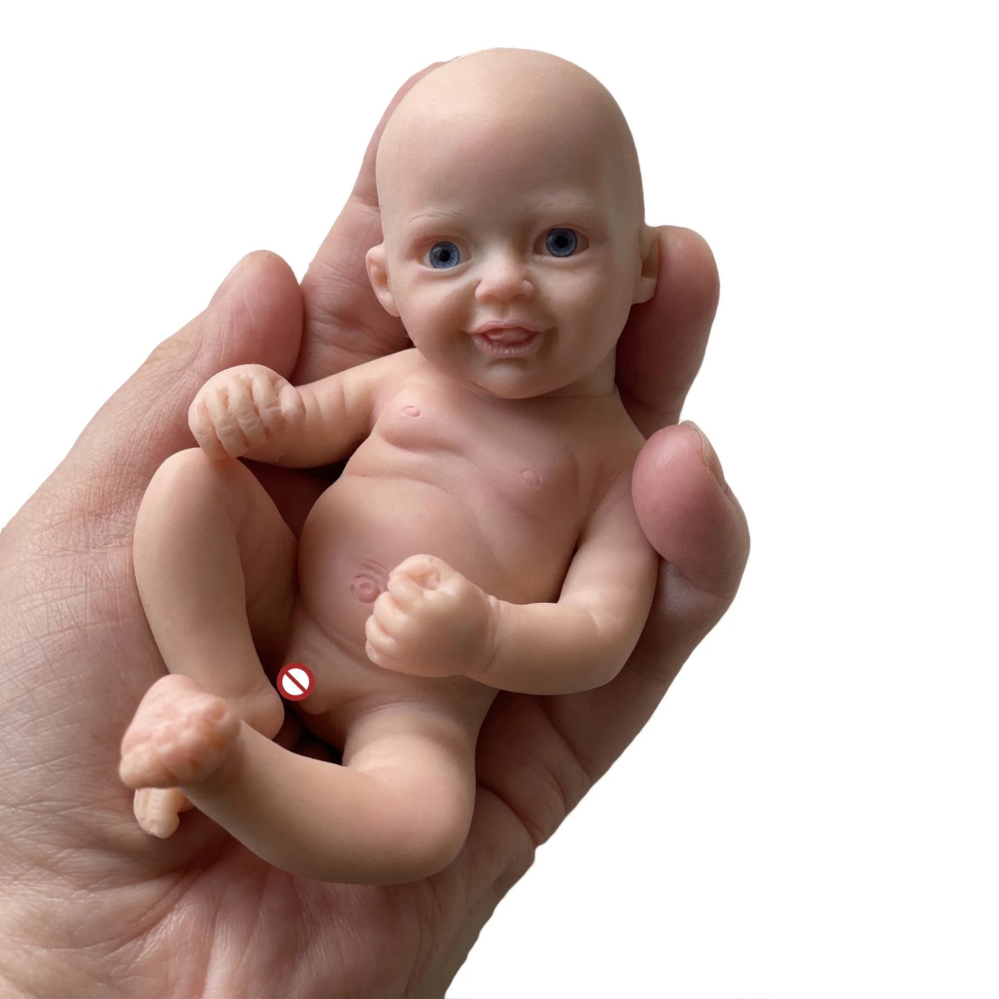 Handmade 6 Inch Full Solid Silicone Reborn Boy Doll