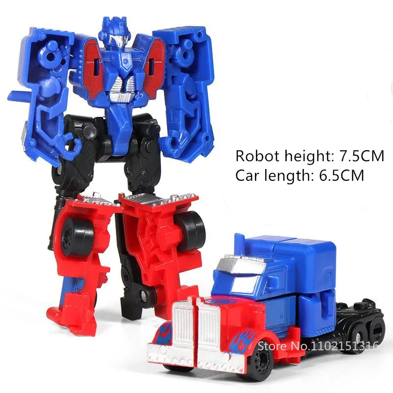 Mini Transformation Robot Kit Toys Models 2 In 1 Deformed Car Toy