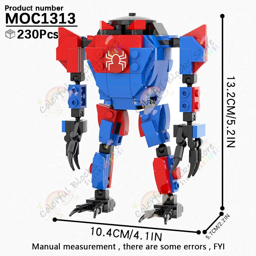 Building Blocks Toy | DIY Racing Car Mecha | Figures Set | Spideres Series