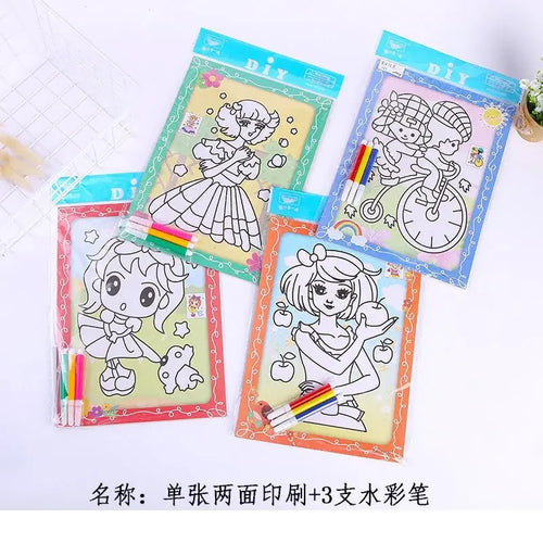 DIY Double-sided Coloring Cards Painting Toys for Children Drawing ToylandEU.com Toyland EU