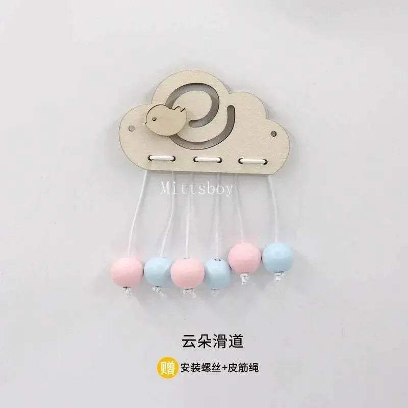 Busy Board Accessories Montessori Wooden Toy with Key Lock Switch Slides and Paillette Educational Early Learning Toy - ToylandEU
