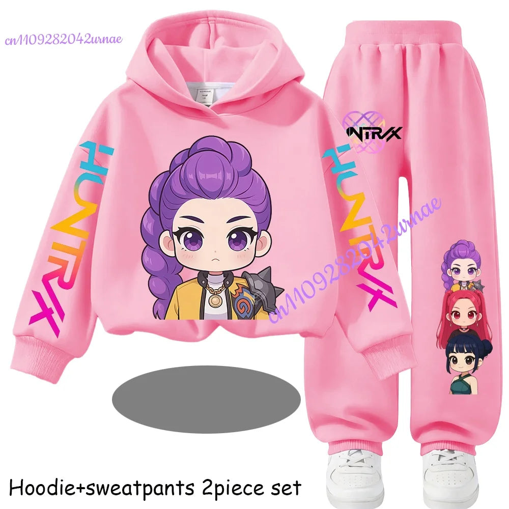 Kids Hoodie Set | Smooth Polyester Blend | Easy Care Casual Wear | Youth 7-13