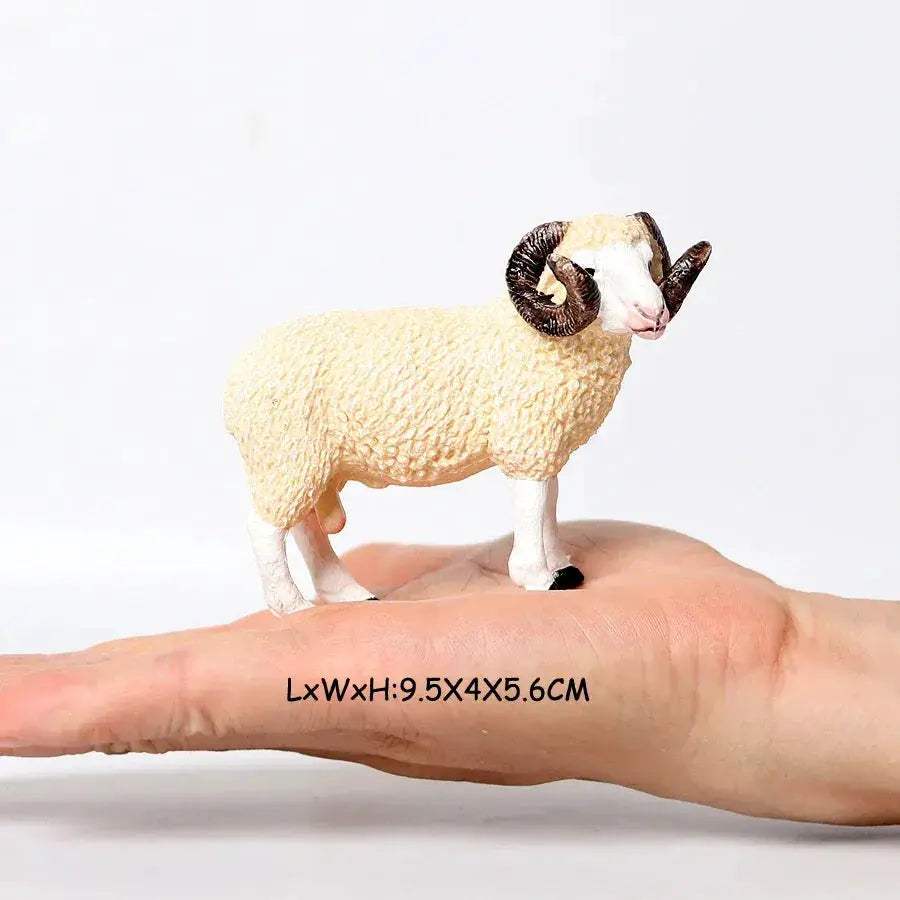 Realistic Farm Animal Figures Set Sheep Goat Antelope Models - ToylandEU