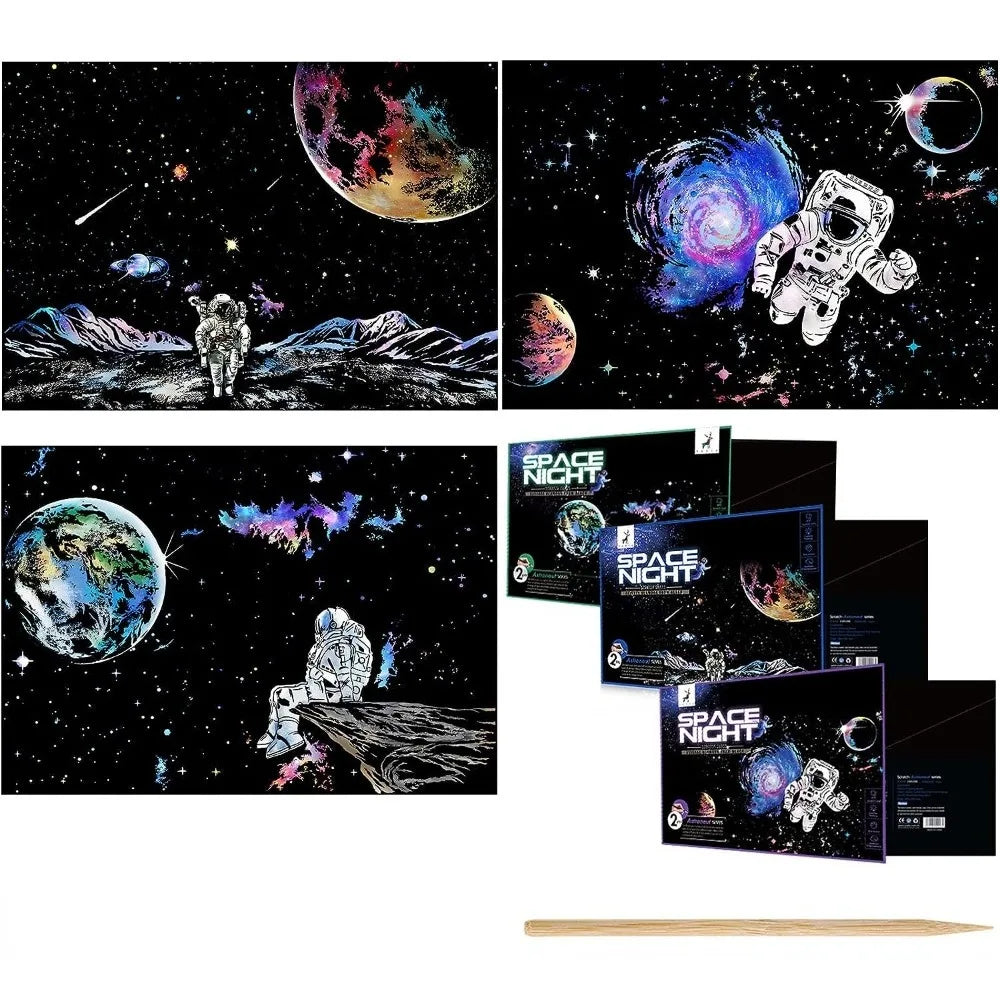 Magical Astronaut Space Scratch Painting Craft Kit ToylandEU.com Toyland EU