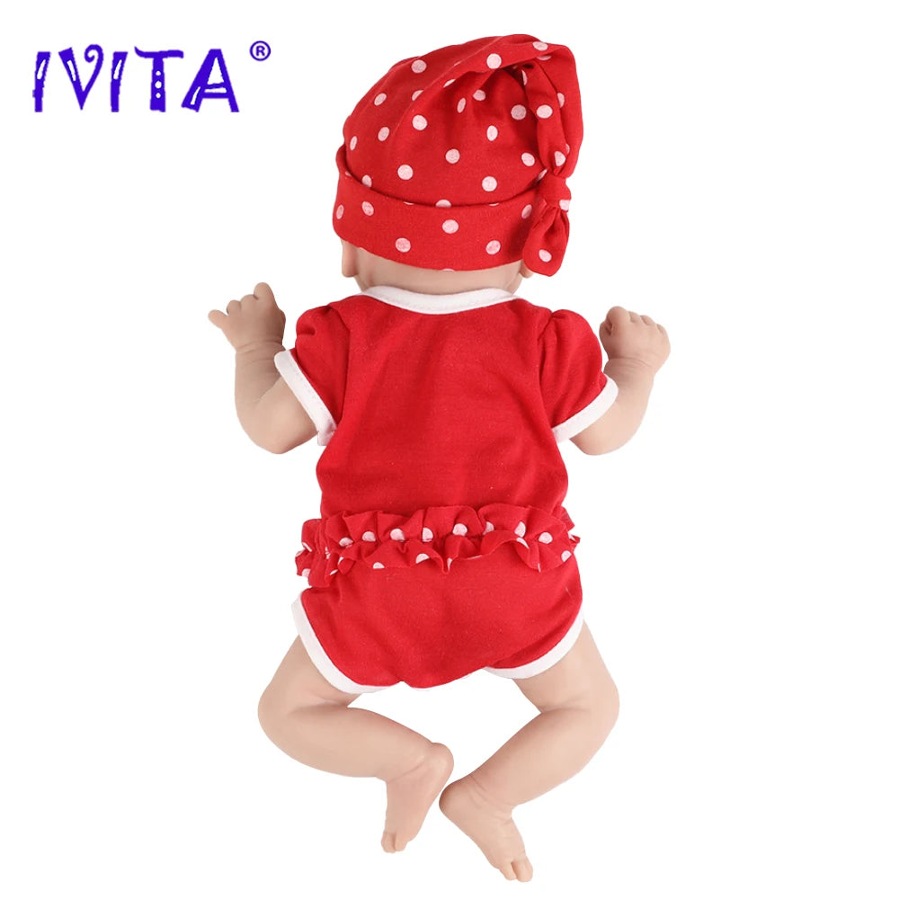 IVITA 14" 1.5kg Realistic Full Body Silicone Reborn Doll "Coco" - Lifelike Baby Girl Toy for Kids and Collectors by ToylandEU