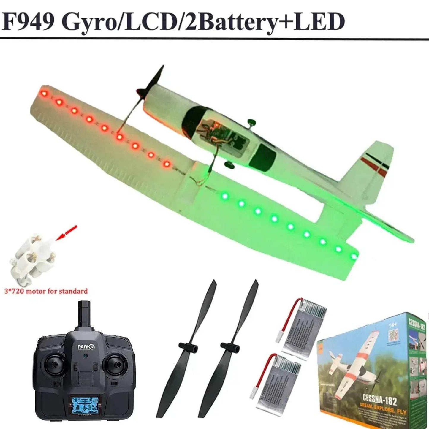 WLtoys 2.4G F949 LCD Version RC Airplane Cessna 182 RTF - ToylandEU