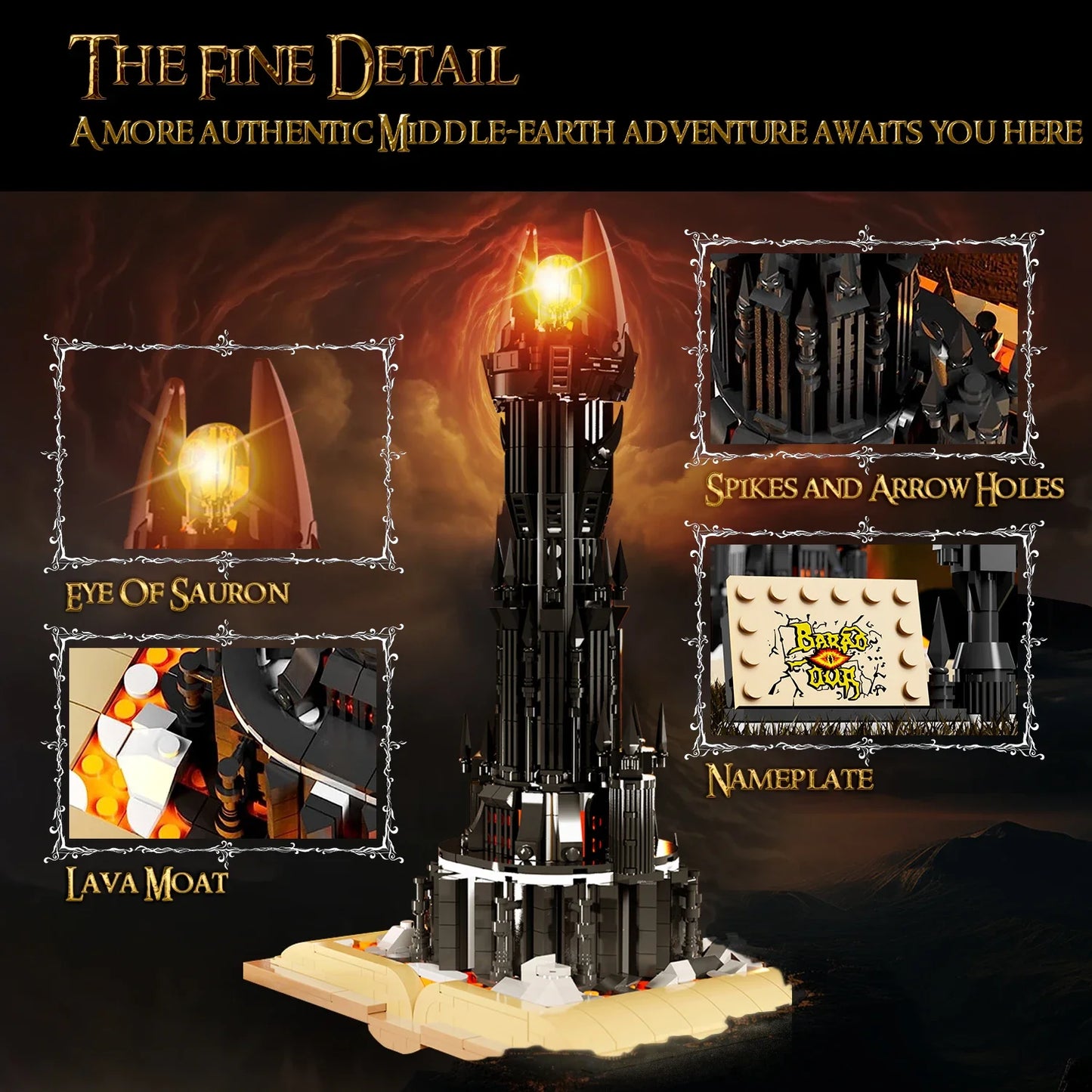Building Blocks Set | 966 Pieces | Lego Compatible | Dark Magic Castle