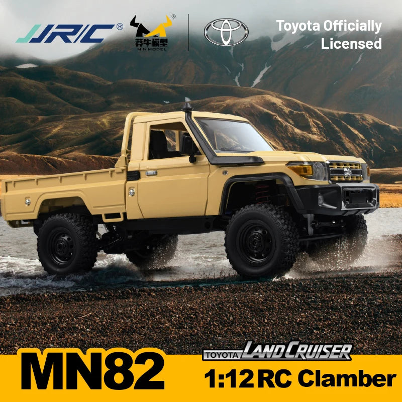 RC JJRC MN82 1:12 Scale 4x4 Remote Control Pickup Truck with LED Lights - Simulation Model for Kids & Hobbyists