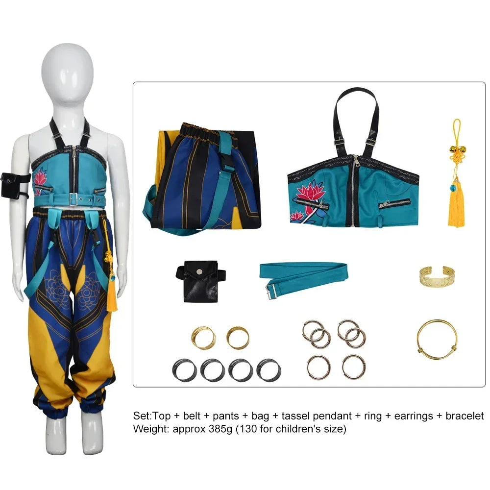 Girls Anime Costume | Full Jacket Set | Soft Knit Fabric | Youth Sizes
