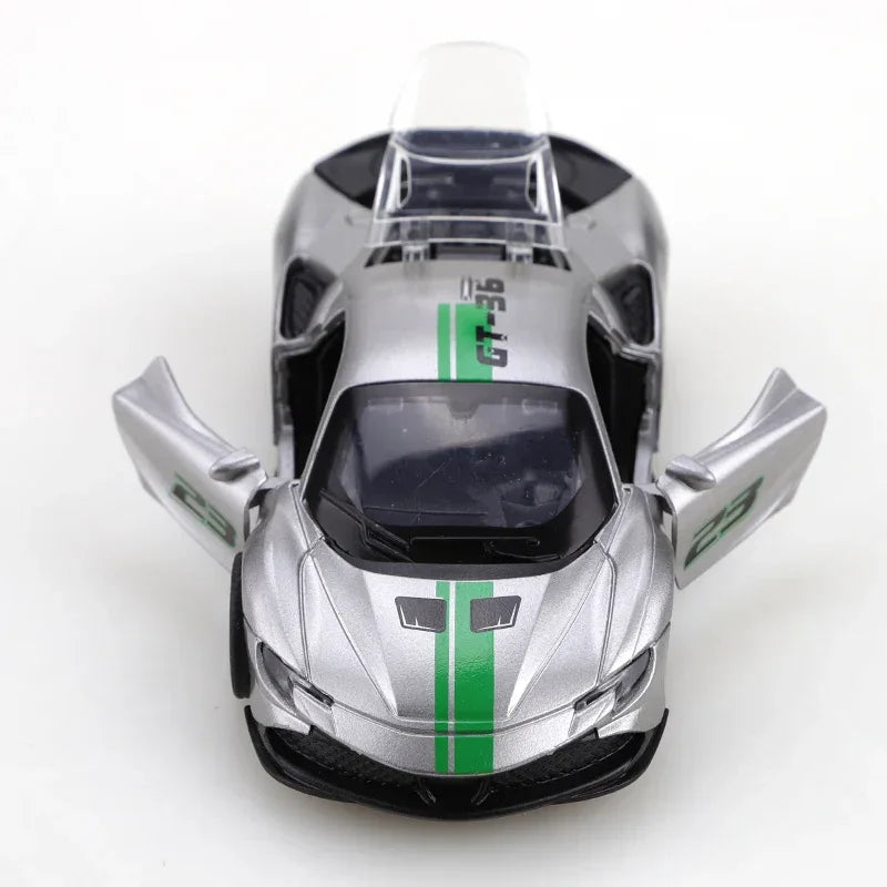 SF90 Alloy Diecast Pullback Racing Car Racetrack Colors - ToylandEU