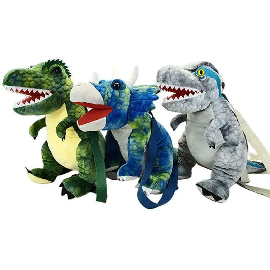 Adorable 40cm Dinosaur Plush Backpack – Triceratops & T-Rex Fun!