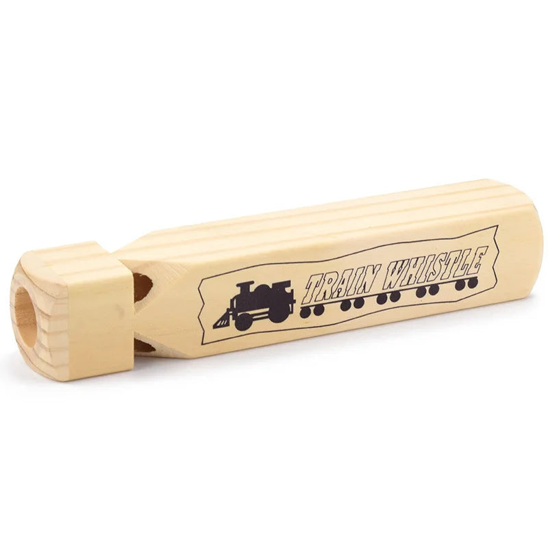 Musical Wooden Train Whistle for Teaching Babies and Kids