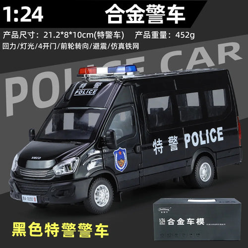 Highly Detailed 1:24 Scale Diecast IVECO Police Car Model ToylandEU.com Toyland EU