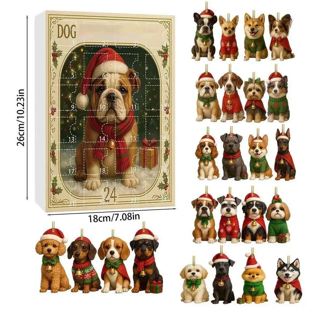 Advent Calendar | 2026 Cat Figurines | 24 Piece Mini 2D Acrylic Countdown | Gift For Cat Lovers