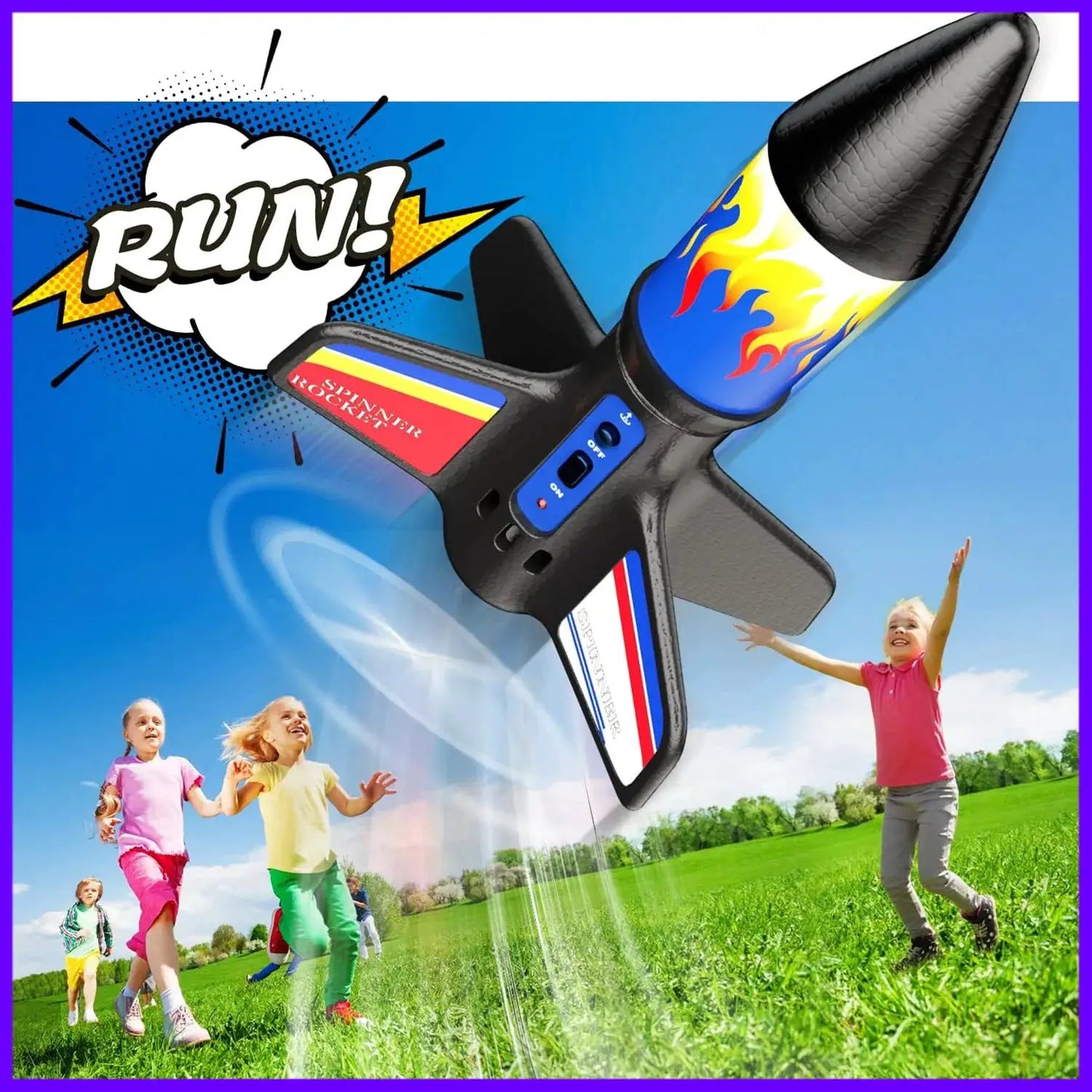 Kid Electric Rocket Launcher Toys Outdoor Model Rocket Kit Exploration Skyrocket With Parachute Game for Boy Girl - ToylandEU