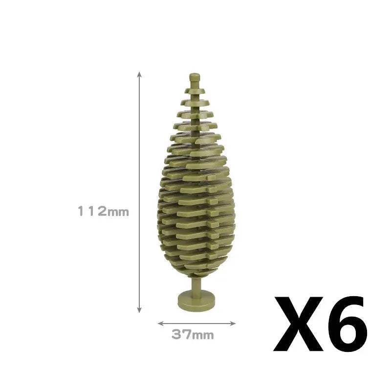 MOC City Plant Building Blocks Accessories Flower Leaves Prickly Shrubs Pine Green Grass Clover Orange Tree Mini DIY Toys F026 - ToylandEU