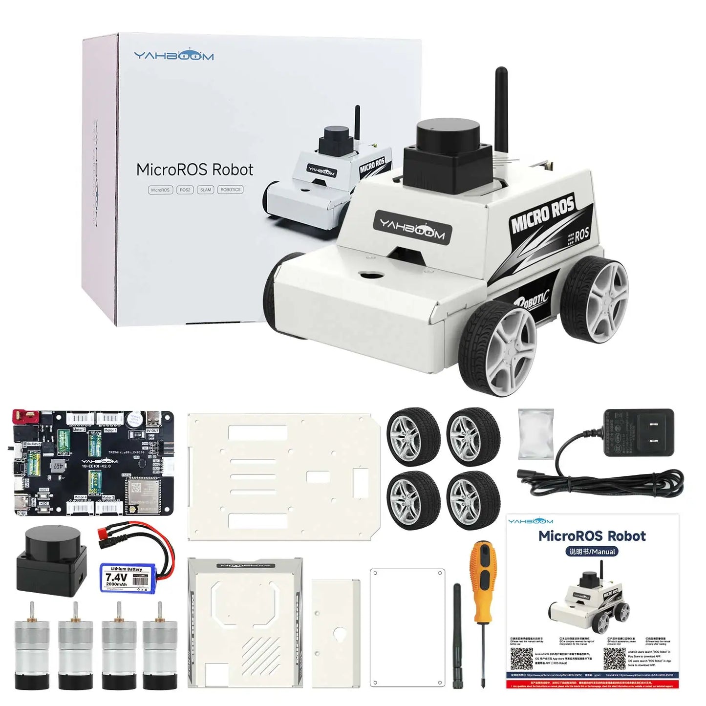 Python Programmable Robot Car Kit with 2MP Camera for Teens 14+