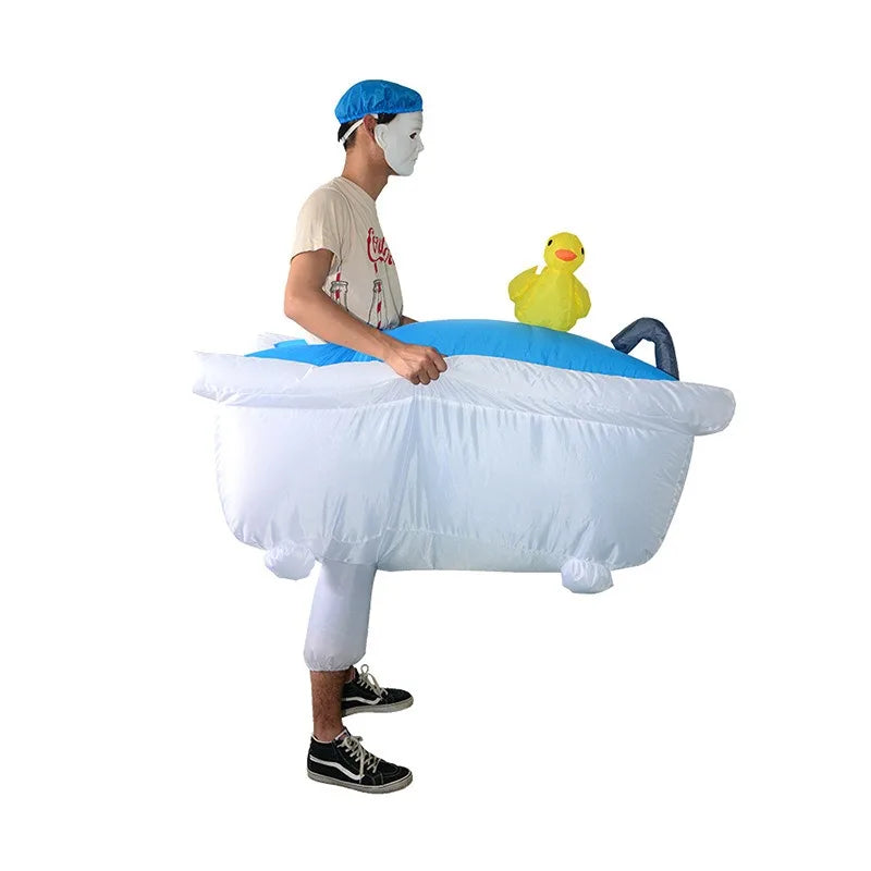 Inflatable Halloween Costume | Ghost Design | Soft Polyester | Unisex Fit