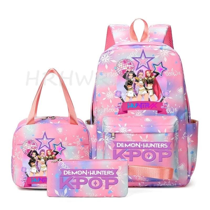 KPop Demon Hunters Backpack | Unisex Travel Student Laptop Bag