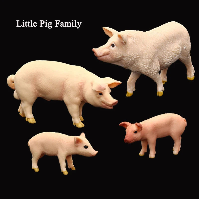 High-quality Simulation Poultry Animal Pig Worker Model Doll PVC - ToylandEU