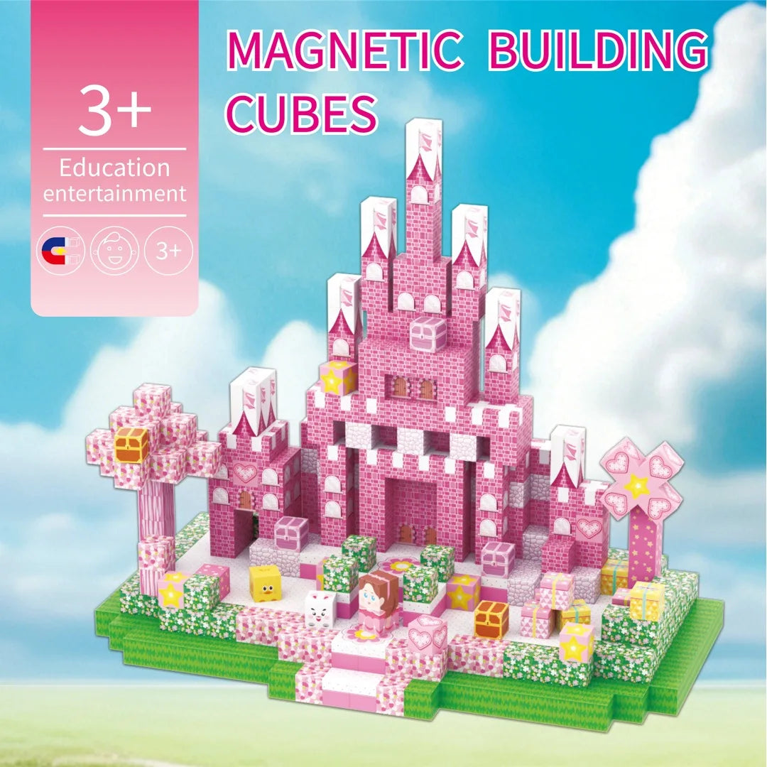 Magnetic Building Blocks | Cherry Blossom | STEM Toy | Micro And Big Blocks
