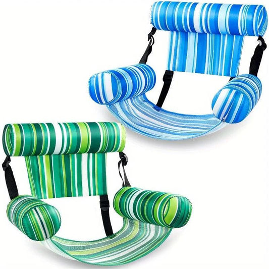 Inflatable Pool Float | 2 Pack | Adjustable Back and Head Support