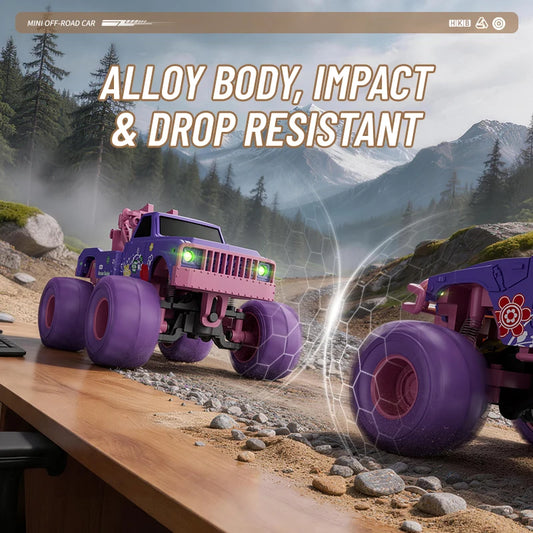 Mini Alloy Rc Truck | 2.4GHz Four Wheel Drive | 30Min Runtime | 1:64 Kids Toy
