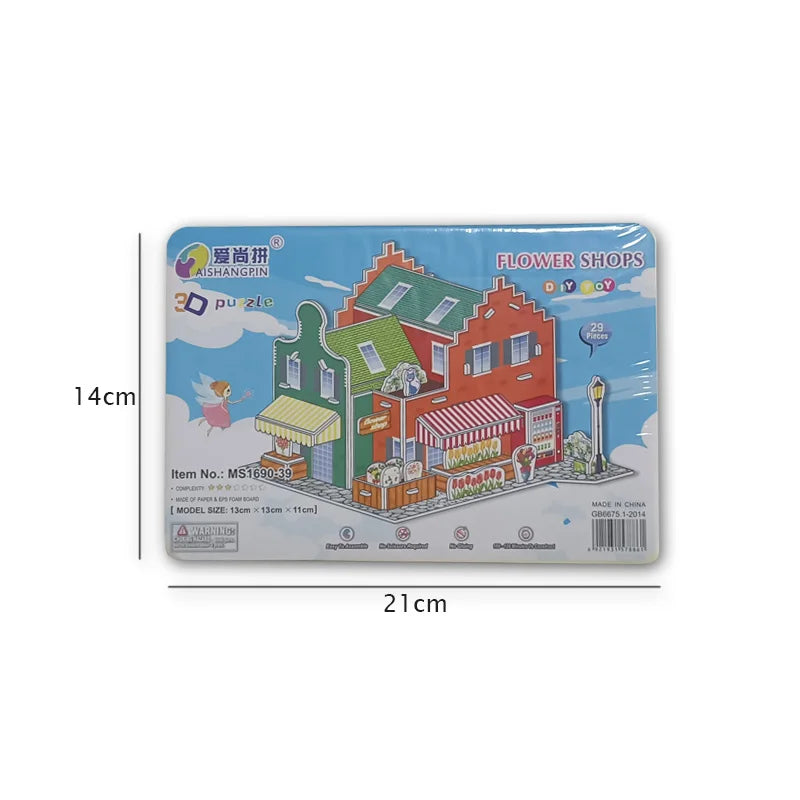 3D Puzzle | Villa House Castle Model | Cardboard Construction | Ages 6-14