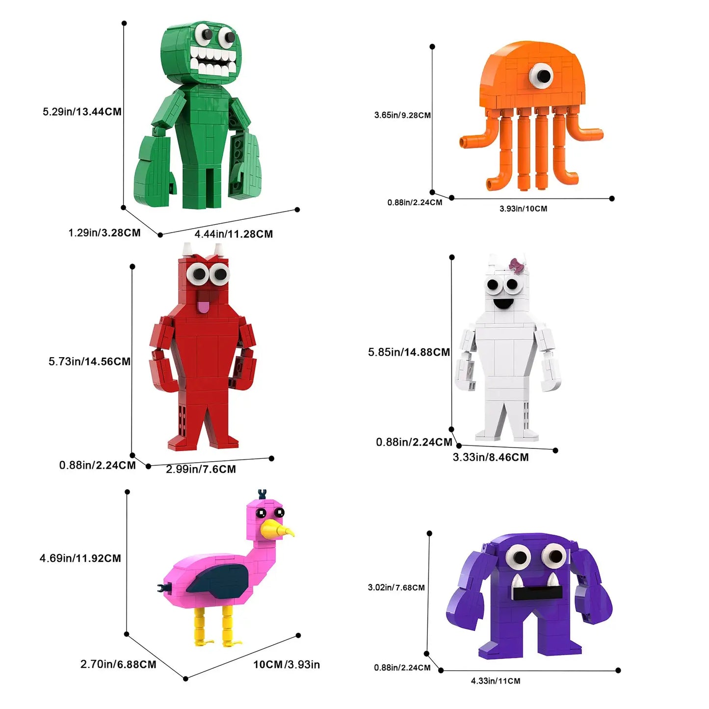 6 in 1 Kindergarten Jumbo Josh Building Toy Set for Kids Boys Girls Horror Ban Game Figure Model Building Blocks Birthday Party - ToylandEU