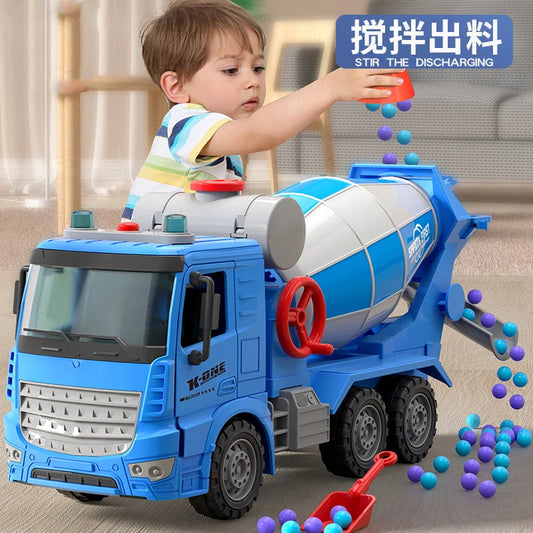 Large Engineering Mixer Truck Simulation Toy Set for Boys - ToylandEU