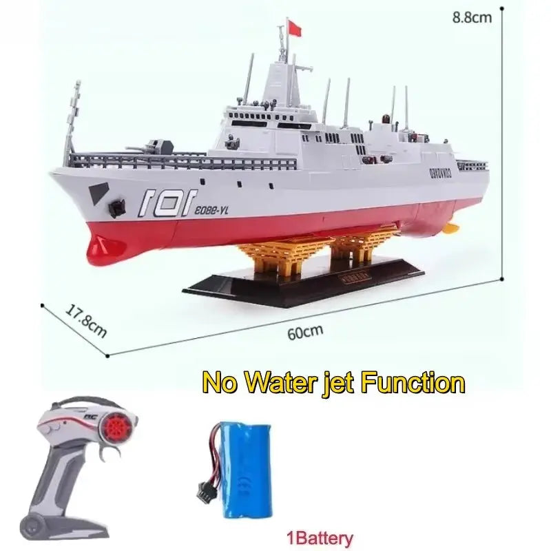 High Speed Drift RC Destroyer Simulation Remote Control Boat Water Ship Model Toy Navigation Warship 2.4g Waterproof RC Boat Toy - ToylandEU