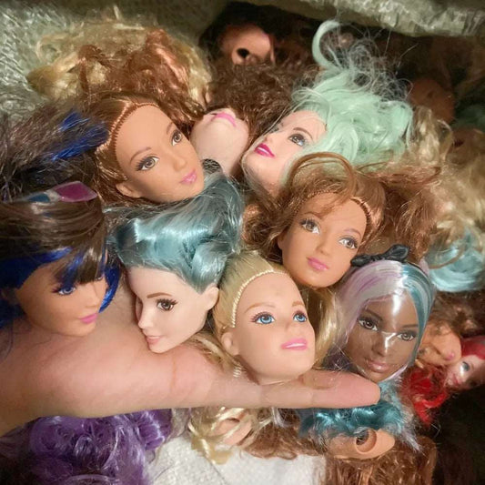 10 Pieces of DIY Doll Head Toy Set for Girls' Fashion Ballerina Princess - ToylandEU